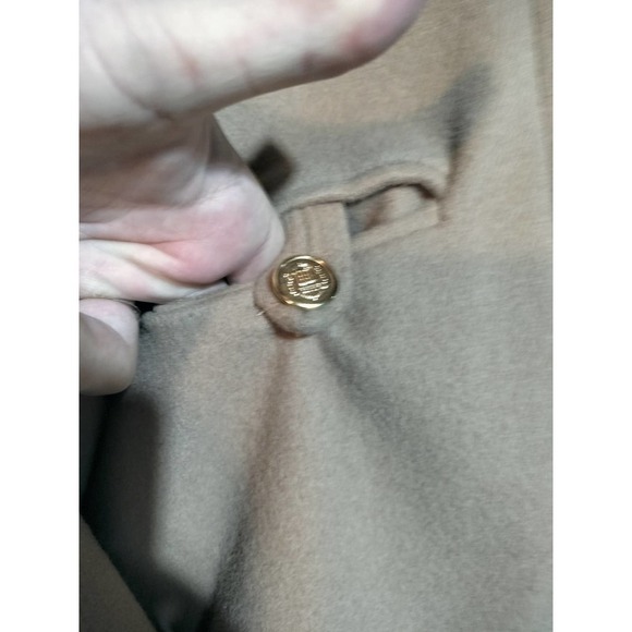 Forecaster Of Boston VINTAGE Camel Brown Long Trench Coat 100% Wool  Size 7/8 - Picture 5 of 8